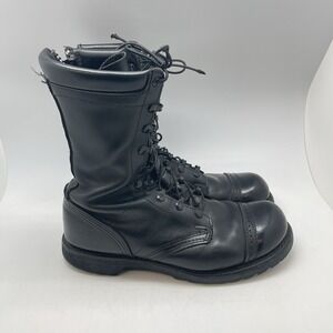 Corcoran Boots Mens 9.5 D Black Paratrooper Cap Toe Vibram USA 10" Field 1525